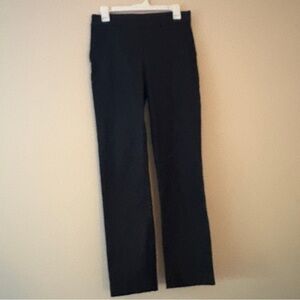 Hilary Radley Black Pull On Straight Leg Work Pants XS Stretch